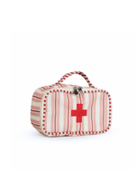 Necessaire Remédios | Listrado 2 Cores Rose E Vermelho + Listrado Vermelho