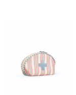 Necessaire Remédios | Listrado 2 Cores Rose E Azul Claro + Listrado Azul Claro