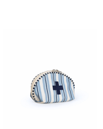 Necessaire Remédios | Listrado 2 Cores Azul Claro E Azul Marinho + Listrado Azul Marinho