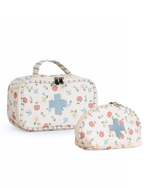 Necessaire Remédios | Florzinhas Botânicas + Listrado Azul Claro