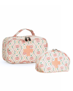 Necessaire Remédios | Floral Losango Botânico + Listrado Rose