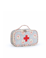 Necessaire Remédios | Floral Listrado Botânico + Listrado Vermelho