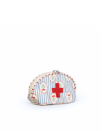 Necessaire Remédios | Floral Listrado Botânico + Listrado Vermelho