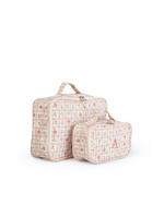 Kit Necessaire Maletinha | Floral Vichy Botânico + Listrado Rose