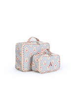 Kit Necessaire Maletinha | Floral Listrado Botânico + Listrado Vermelho