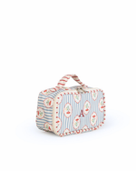 Kit Necessaire Maletinha | Floral Listrado Botânico + Listrado Vermelho