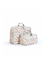 Kit Necessaire Maletinha | Floral Botânico + Listrado Azul Claro