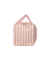 Mala Básica | Listrado 2 Cores Rose E Vermelho + Listrado Vermelho