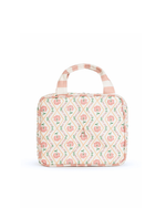 Necessaire 2 Lados | Floral Losango Botânico + Listrado Rose