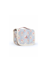 Necessaire Cabide | Floral Listrado Botânico + Listrado Vermelho