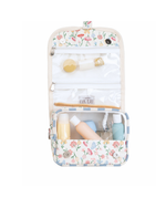 Necessaire Cabide | Floral Botânico + Listrado Azul Claro