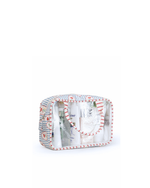 Necessaire Com Visor | Floral Listrado Botânico + Listrado Vermelho