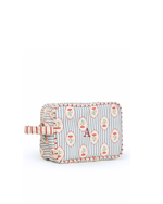 Necessaire Estojo | Floral Listrado Botânico + Listrado Vermelho