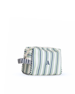 Necessaire Pequena | Listrado 2 Cores Verde Menta E Azul Marinho + Listrado Azul Marinho