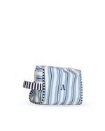 Necessaire Pequena | Listrado 2 Cores Azul Claro E Azul Marinho + Listrado Azul Marinho