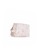 Necessaire Pequena | Floral Vichy Botânico + Listrado Rose
