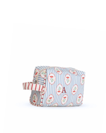 Necessaire Pequena | Floral Listrado Botânico + Listrado Vermelho
