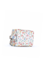 Necessaire Pequena | Floral Botânico + Listrado Azul Claro