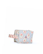 Necessaire Petit | Floral Listrado Botânico + Listrado Vermelho