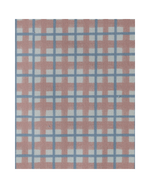 Necessaire Maquiagem Dupla | Xadrez 2 Cores Rose E Azul Claro + Listrado Azul Claro
