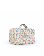Necessaire Maquiagem Dupla | Floral Botânico + Listrado Azul Claro
