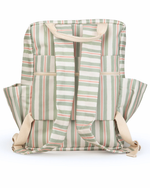 Mochila Adulto | Listrado 2 Cores Verde Menta E Rose + Listrado Rose