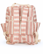 Mochila Adulto | Listrado 2 Cores Rose E Vermelho + Listrado Vermelho