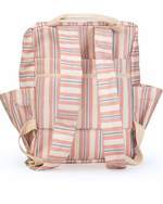 Mochila Adulto | Listrado 2 Cores Rose E Azul Claro + Listrado Azul Claro