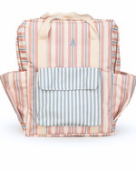 Mochila Adulto | Listrado 2 Cores Rose E Azul Claro + Listrado Azul Claro