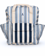 Mochila Adulto | Listrado 2 Cores Azul Claro E Azul Marinho + Listrado Azul Marinho