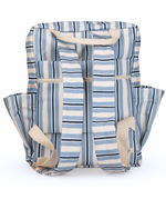 Mochila Adulto | Listrado 2 Cores Azul Claro E Azul Marinho + Listrado Azul Marinho