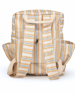 Mochila Adulto | Listrado 2 Cores Amarelo E Azul Claro + Listrado Azul Claro