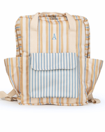Mochila Adulto | Listrado 2 Cores Amarelo E Azul Claro + Listrado Azul Claro