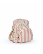 Mochila Petit | Floral Losango Botânico + Listrado Rose