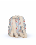 Mochila Petit | Floral Listrado Botânico + Listrado Vermelho