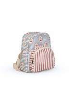 Mochila Petit | Floral Listrado Botânico + Listrado Vermelho
