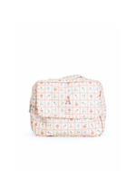 Necessaire 2 Zíperes | Floral Vichy Botânico + Listrado Rose