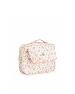 Necessaire 2 Zíperes | Floral Losango Botânico + Listrado Rose