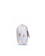 Necessaire 2 Zíperes | Floral Listrado Botânico + Listrado Vermelho