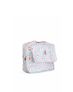 Necessaire 2 Zíperes | Floral Listrado Botânico + Listrado Vermelho