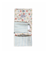 Porta Carregador | Florzinhas Botânicas + Listrado Azul Claro
