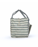 Mala GG | Listrado 2 Cores Verde Menta E Azul Marinho + Listrado Azul Marinho