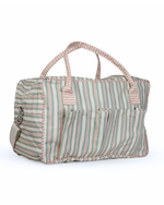 Mala GG | Listrado 2 Cores Verde Menta E Rose + Listrado Rose
