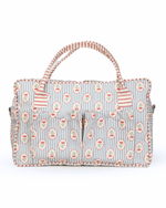 Mala GG | Floral Listrado Botânico + Listrado Vermelho
