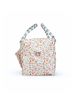 Mala GG | Floral Botânico + Listrado Azul Claro