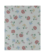 Mala Com Bolsos | Florzinhas Botânicas + Listrado Azul Claro