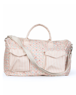 Mala Com Bolsos | Floral Vichy Botânico + Listrado Rose