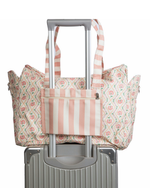 Bolsa Bolsos | Floral Losango Botânico + Listrado Rose