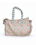 Bolsa Bolsos | Floral Botânico + Listrado Azul Claro