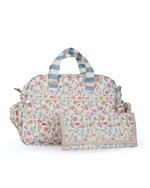 Bolsa Baby | Floral Botânico + Listrado Azul Claro